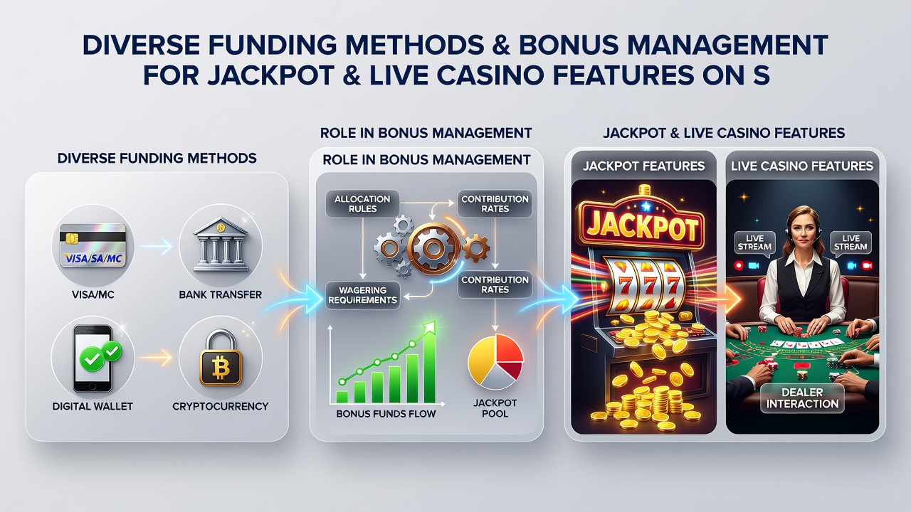 Mobile screen showing live casino interface with bonus balance and funding options highlighted